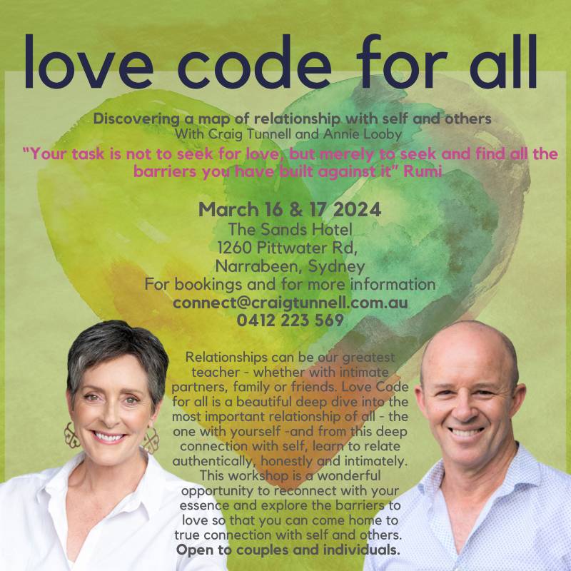 couples love code relationship workshop craig tunnell and annie looby sydney
